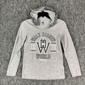 Walt Disney World Sweater Womens Small Gray Hoodie Sequin Pullover Regular Knit‎